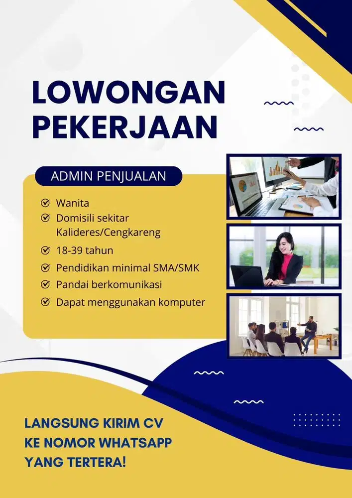 Dicari Admin Penjualan/Telemarketing