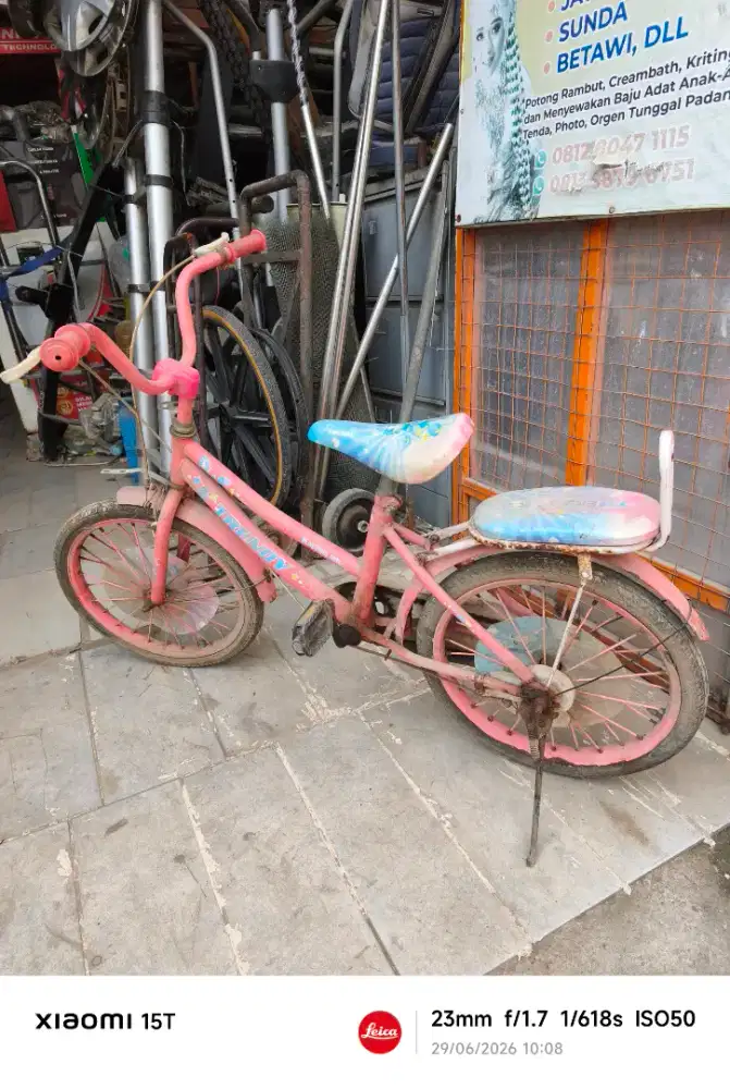 SEPEDA ANAK ANAK CEWE PEREMPUAN UKURAN 18 INCH