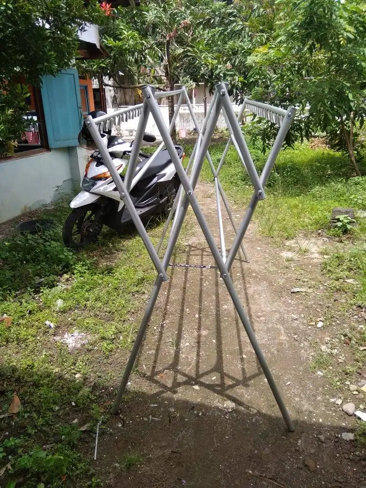 jemuran 2m silver lipat