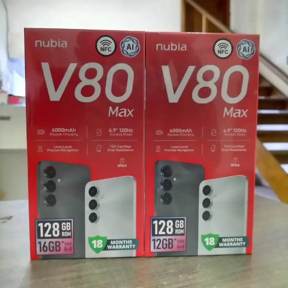 Nubia V80max 16/128GB segelbox resmi