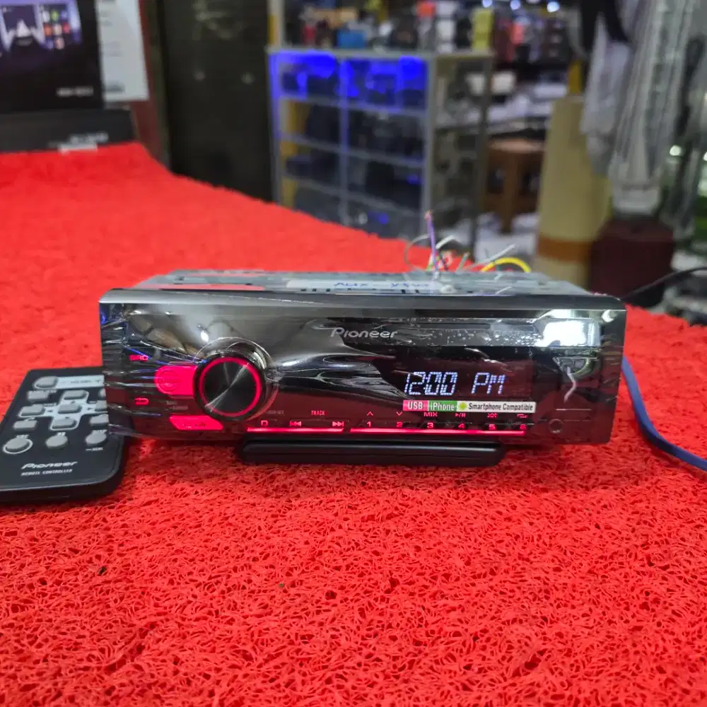Head Unit Single Din Pioneer MVH-S115UI USB sudah dipasang Bluetooth