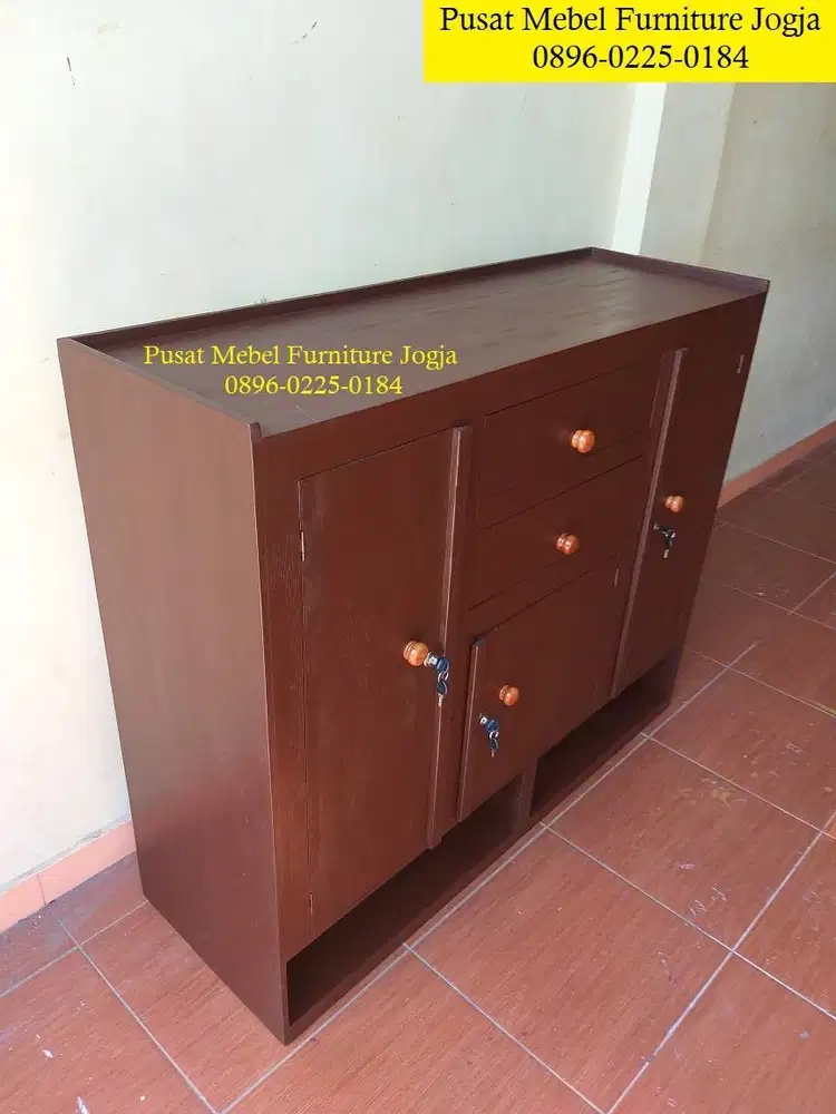 Almari Lemari Biffet Buffet Bifet Bufet Meja Rak TV Televisi Kayu Kayu