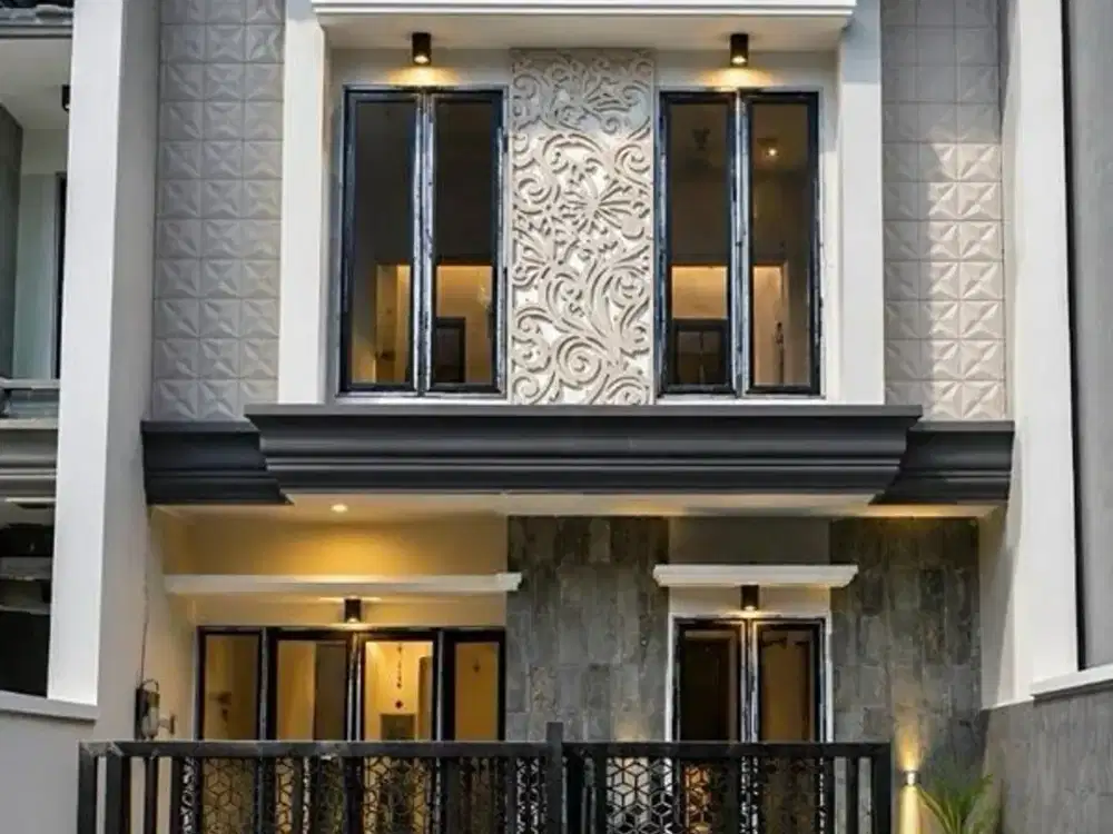 Rumah Dijual Manyar Lebar 7 American Style Dekat Jln Raya Surabaya