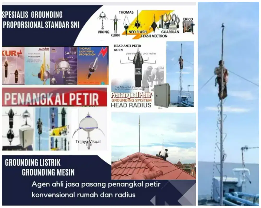 Spesialis ahli Jasa pasang penangkal petir dan grounding mesin