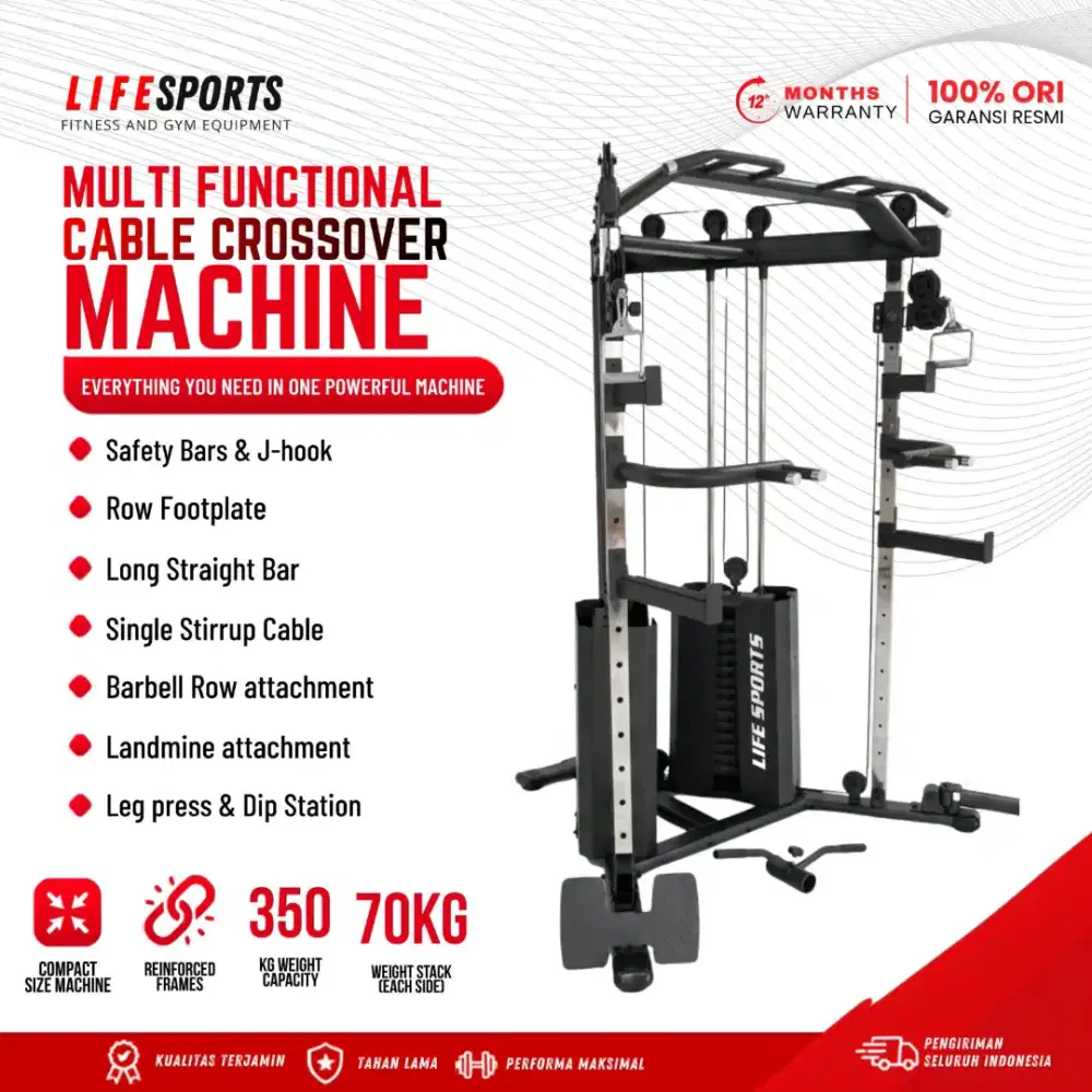 Multifunctional trainer cable crossover LIFESPORTS LS017