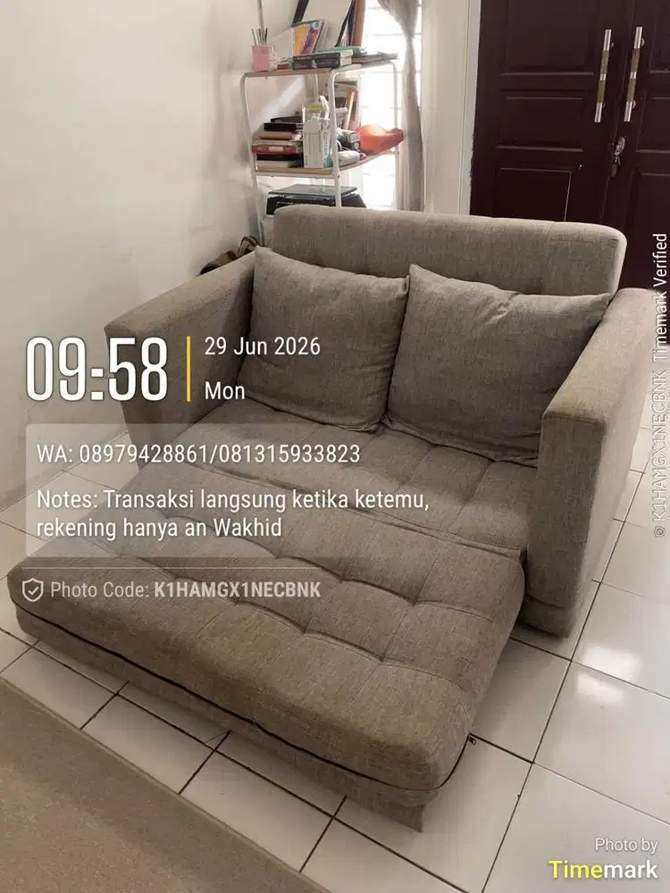 Preloved Sofa Bed JYSK 3in1 / sofa bed second bekas kota bogor