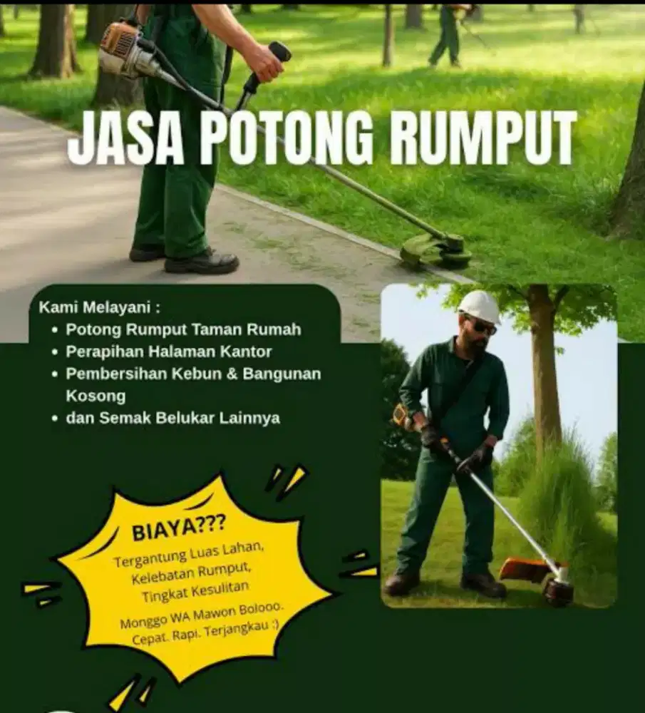 Cari kerjaan Tukang Rumput.
