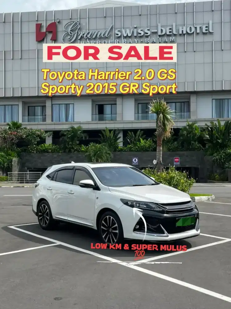 Dijual Toyota Harrier 2.0 GS Sporty 2015 GR Sport Low KM Super Mulus