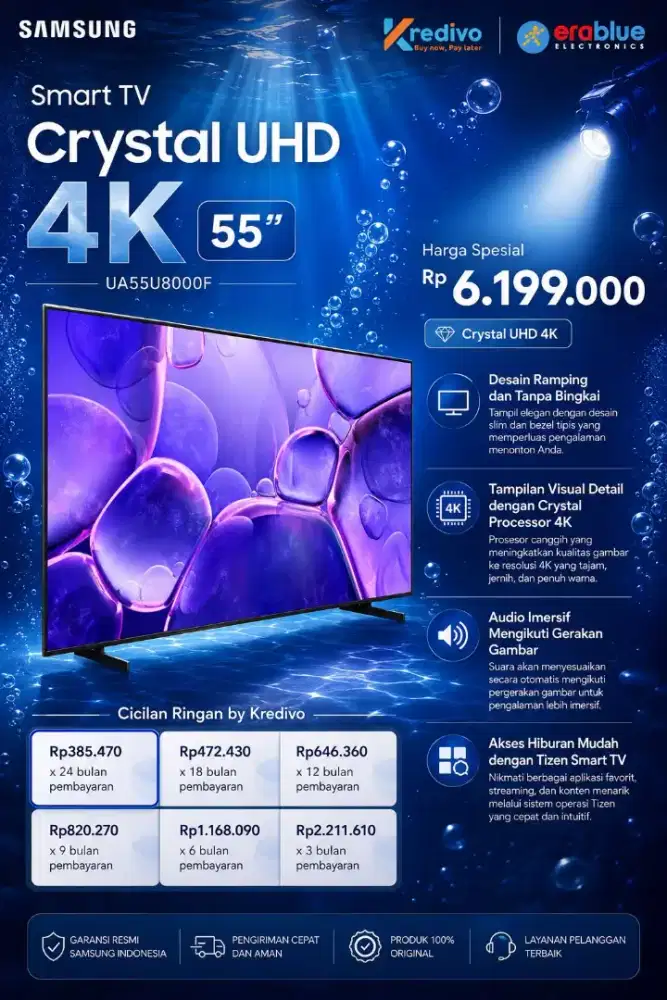TV Samsung 4K 55 inch UA55U8000F