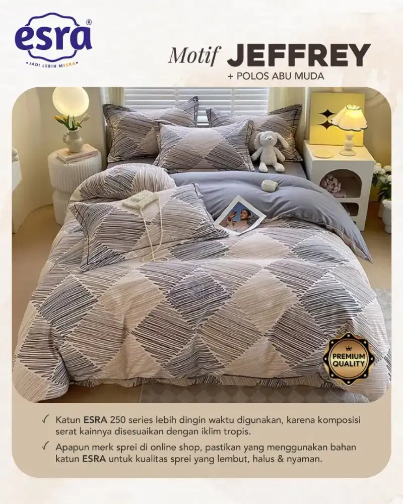 Set sprei katun premium motif george minimalis