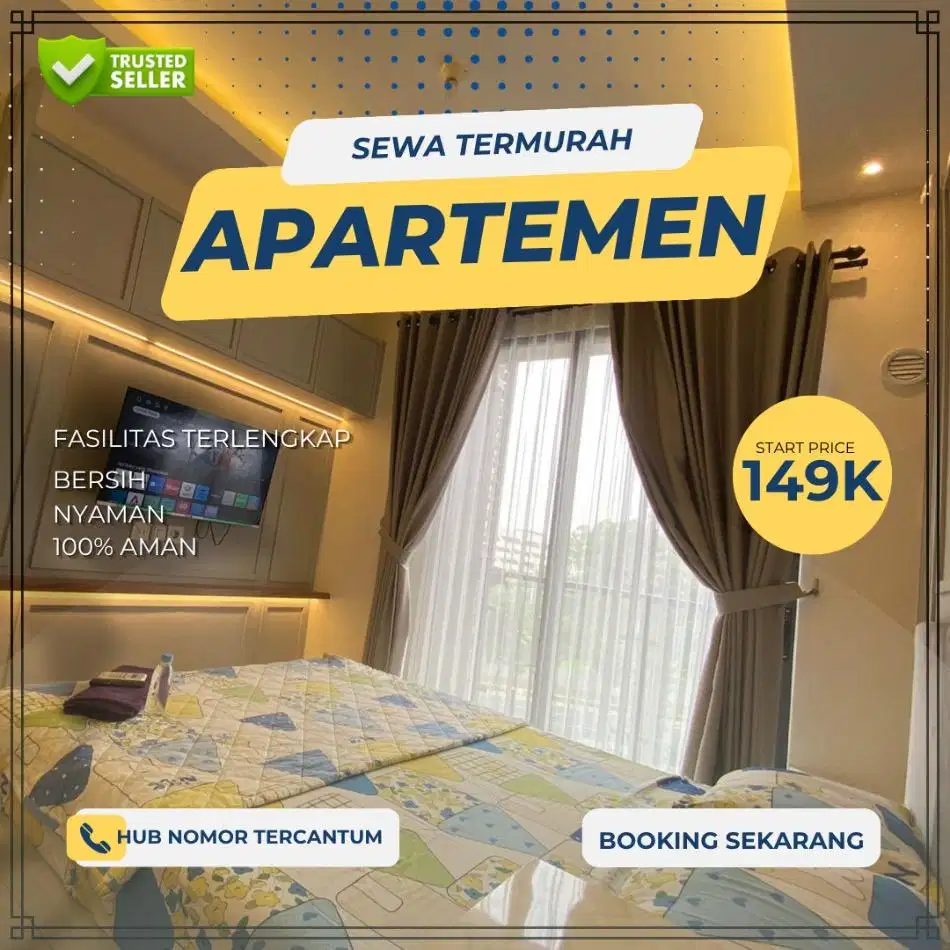 Sewa apartemen Green Pramuka Harian/Transit Termurah jakarta Pusat