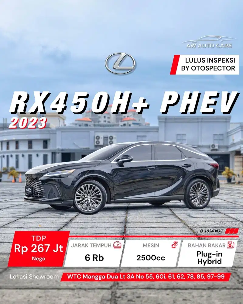 [KM 6 RB] Lexus RX450h+ PHEV AWD NIK 2023 RX 350h 2024 RX350h RX350