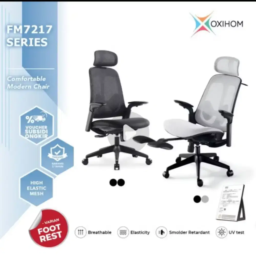 Oxihom FM7217 Kursi Mesh Kursi Gaming
