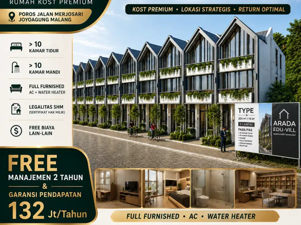 Dijual Kost dekat kampus UB, UIN, UMM Kota Malang