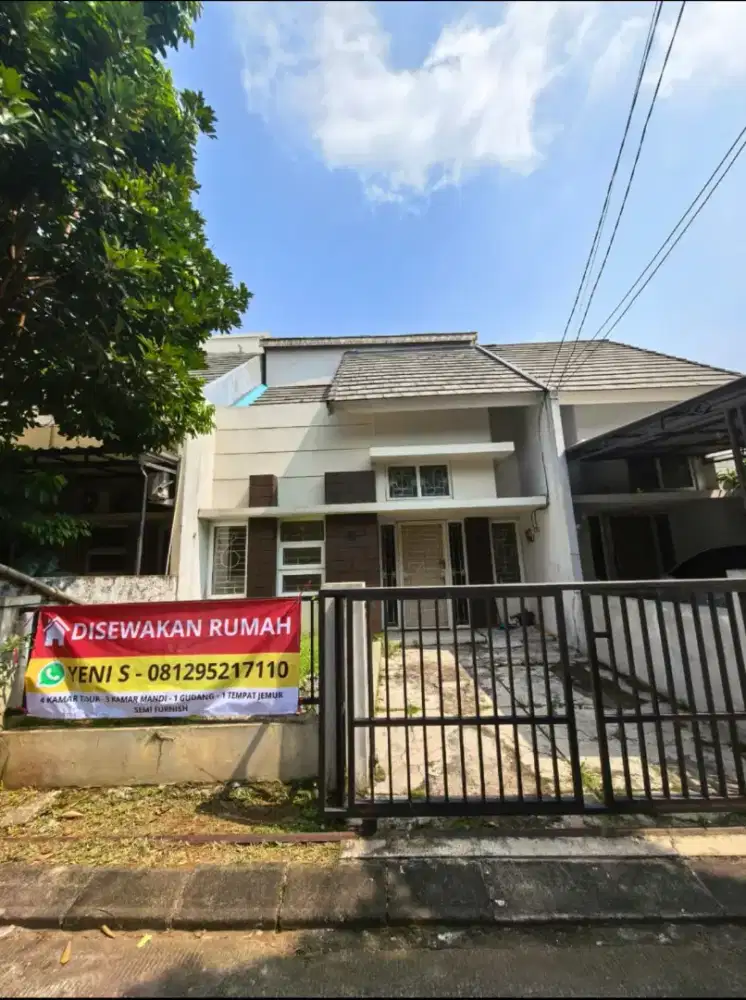 Disewakan Bukit Golf Cibubur Rumah modern 2lantai, 4 KT +3KM Carport