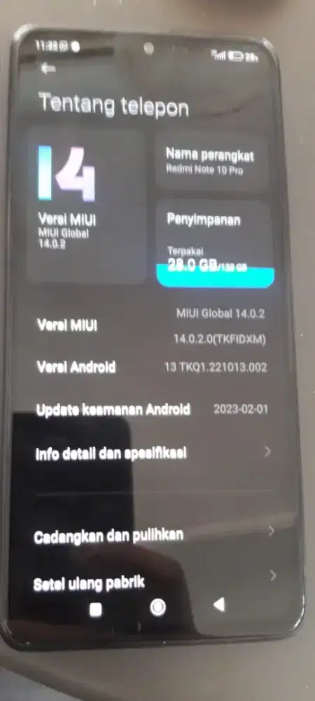Redmi note 10 pro NFC Ram 6/128 Fullset