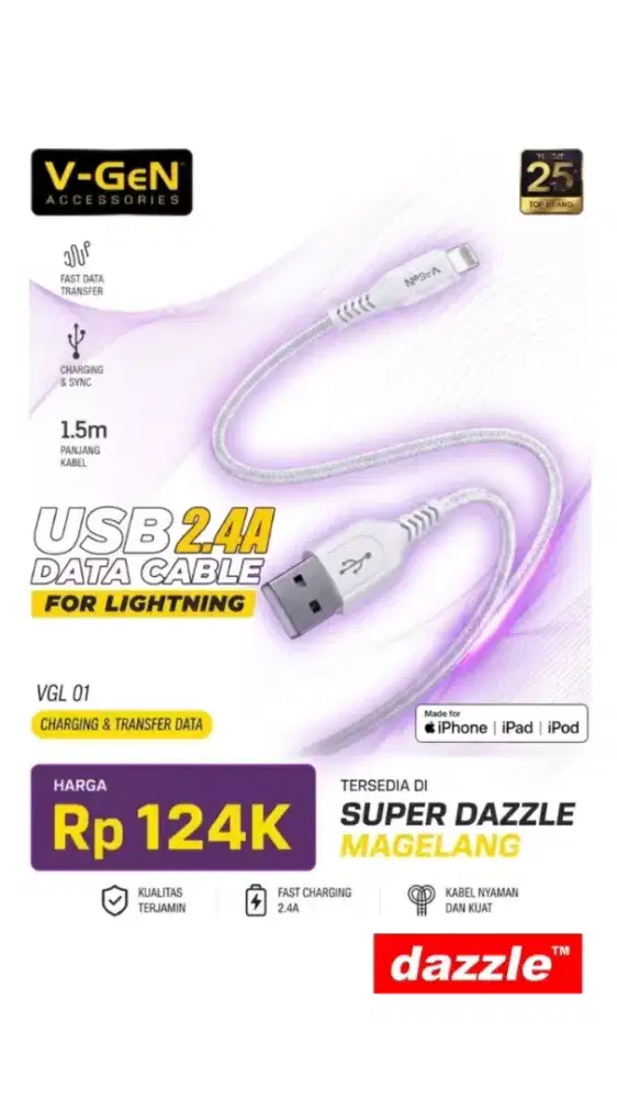 Kd vgen VGL 01 mF1 white 1 meter