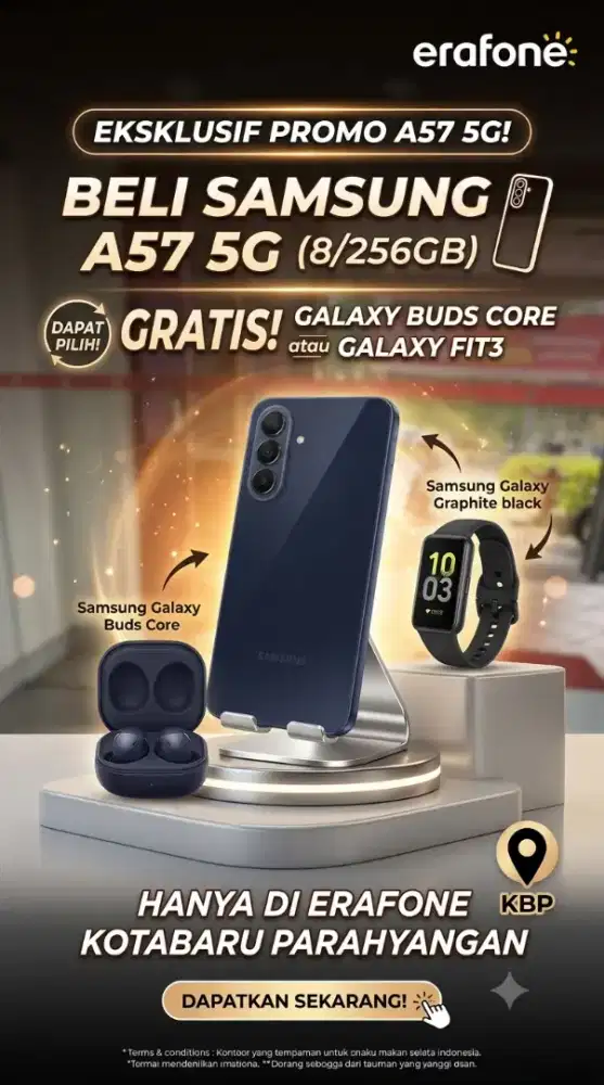 Promo beli A57 bisa dapetin buds/fit kredit bisa bunga rendah dan 0DP