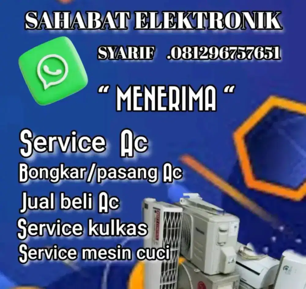 Terima jasa service ac,kulkas dan mesin cuci