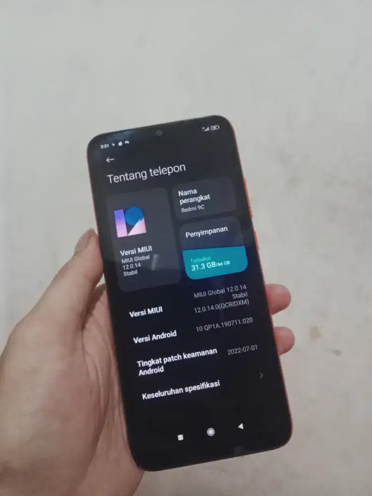 Redmi 9c 4/64 bekas