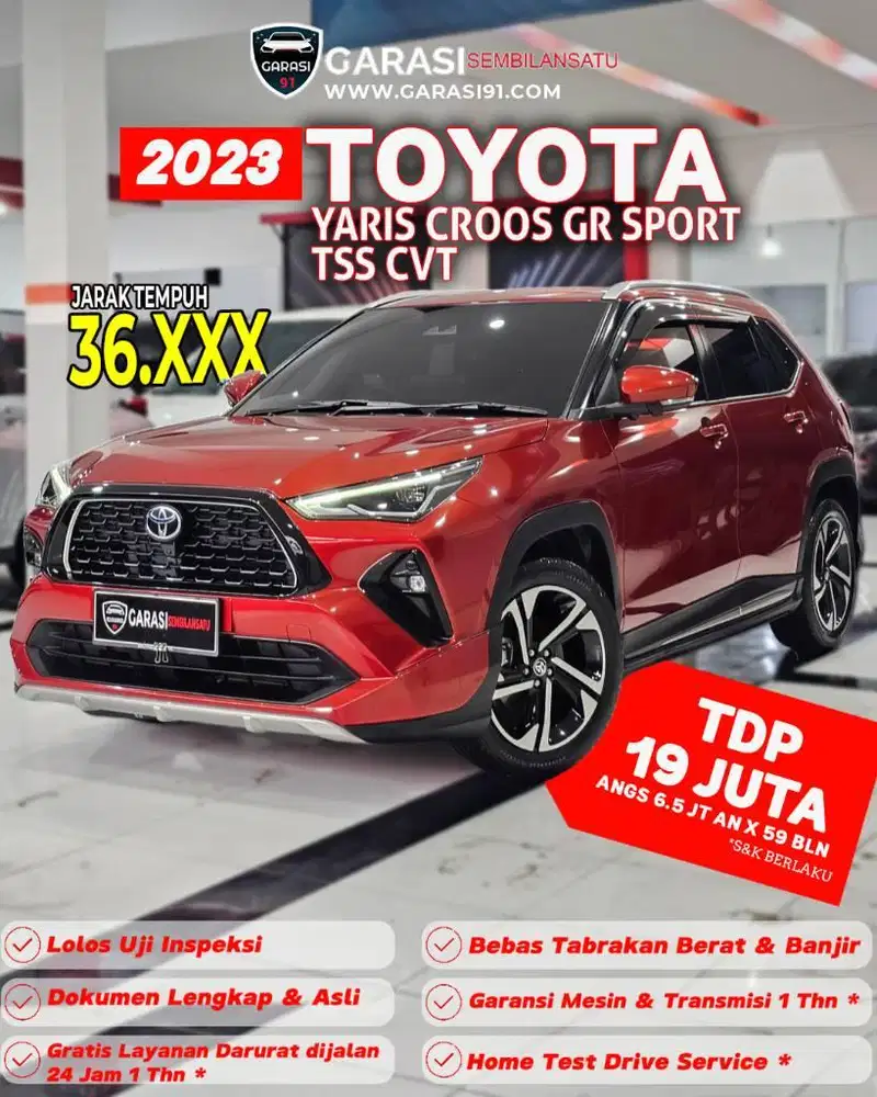 ‼️TDP 19 JT ‼️TOYOTA YARIS CROO GR TSS CVT 2023