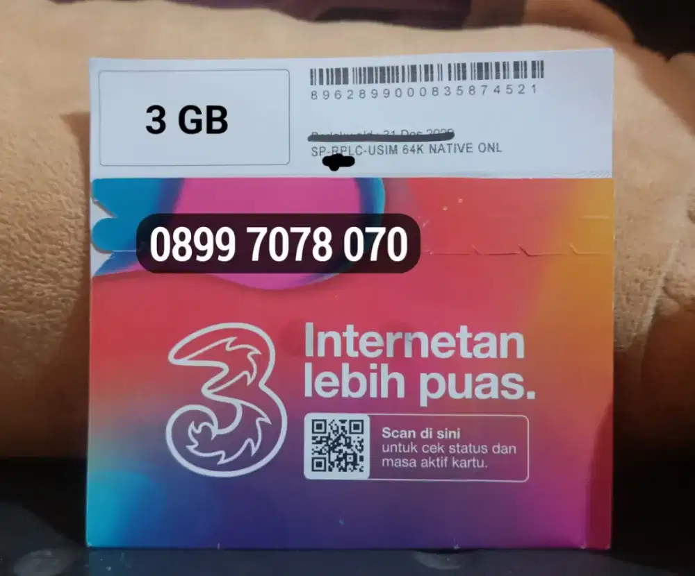 Kartu Tri 11 Digit Nomor Cantik Kuota 3 GB