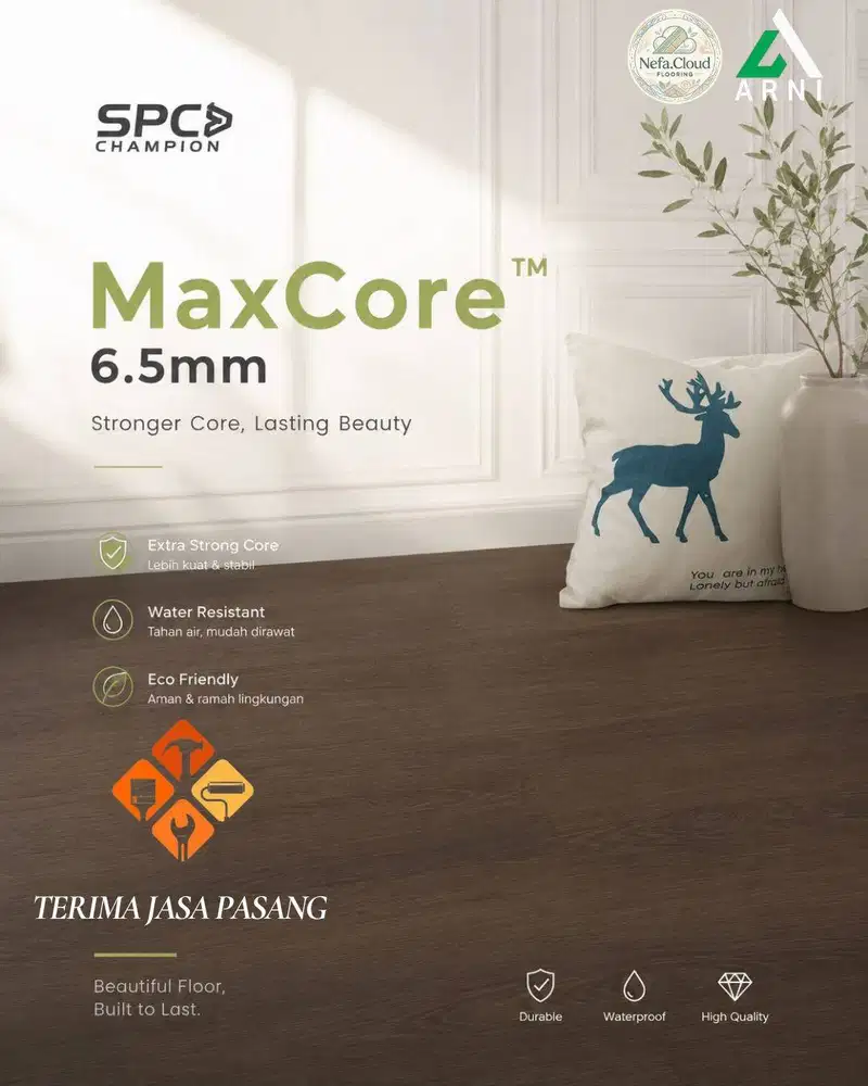 SPC Champion Maxcore 184 x 1.220 x 6,5 mm / Lantai Motif Kayu