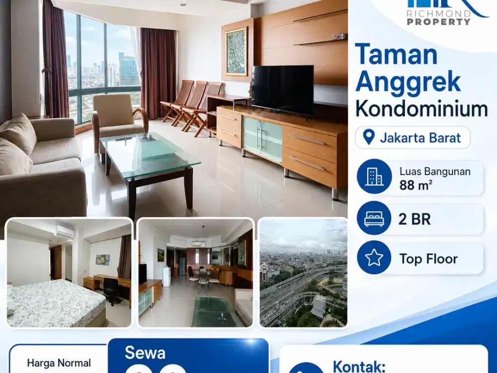 Kondominium Taman Anggrek 88m² Siap Huni - Di Bawah Harga Pasaran