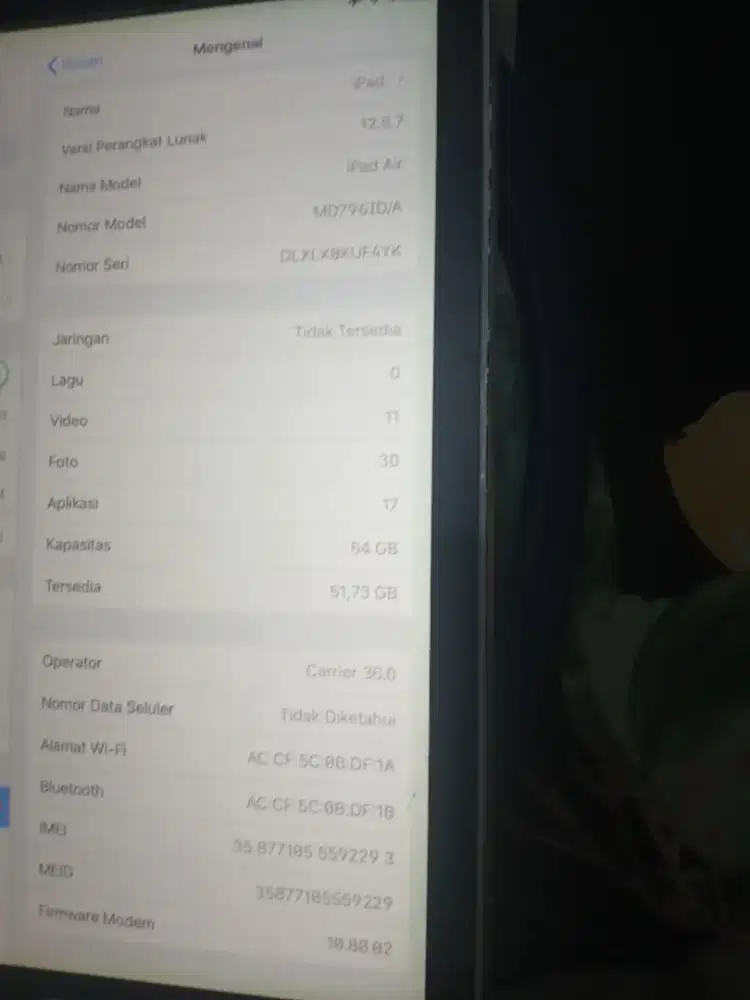 ipad air preloved