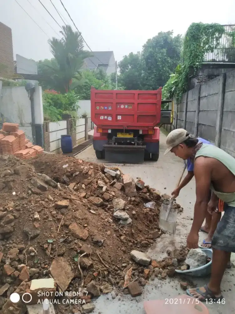Tanah campur angkut puing non sampah