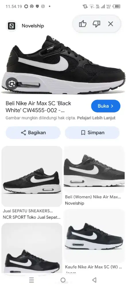 Sepatu new balance nike air max
