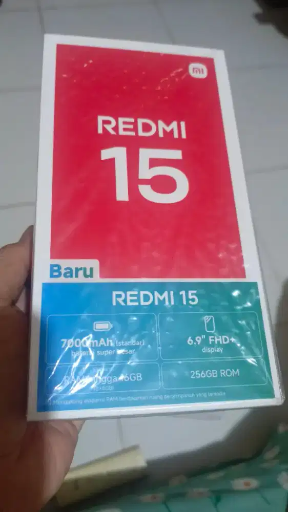 Redmi 15 black 8GB/256GB gres baru second tp barang baru .