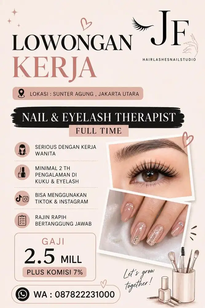 Lowongan Kerja buat Eyelash & Kuku therapist