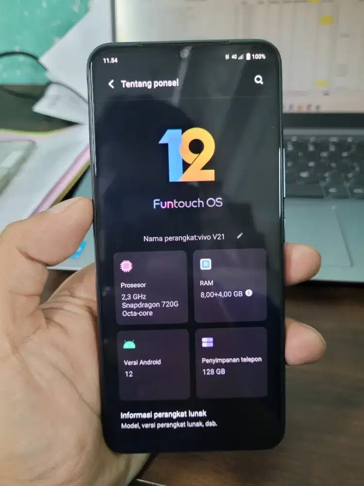 Vivo V21 4g 8/128 no minus