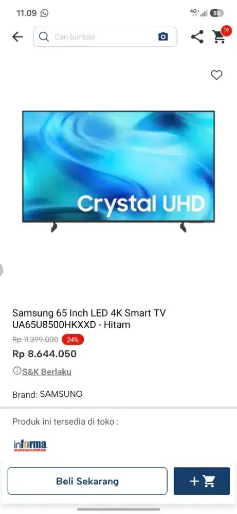 Promo tv 65 inc samaung smart tv