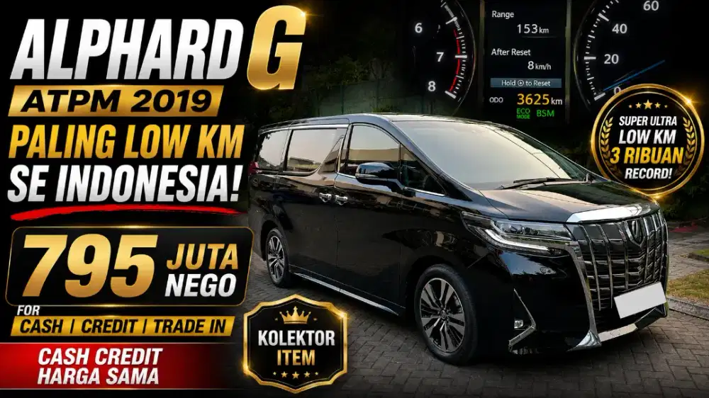 For sale ALPHARD G ATPM 2019 SUPER ULTRA LOW KM 3 Ribuan