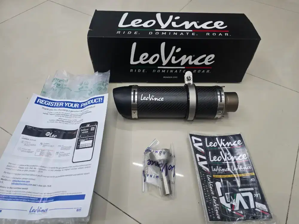 KNALPOT SLIP ON LEOVINCE GP CORSA LONG CARBON ORIGINAL