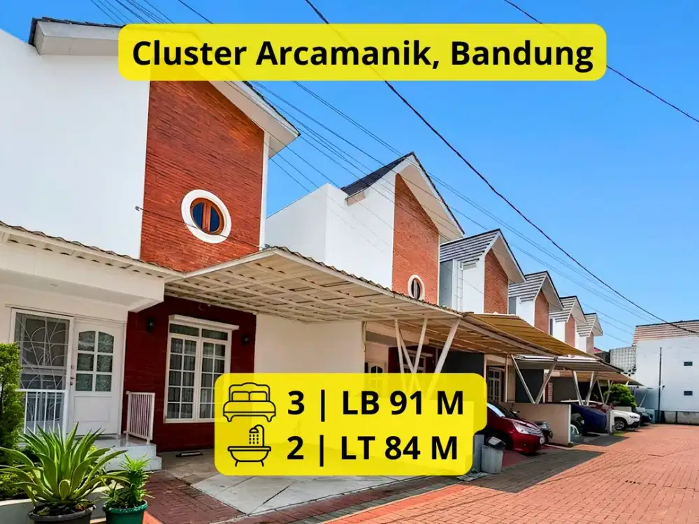 Dijual Rumah Cluster Semi Furnished di Arcamanik Bandung 3 KT | Semi Furnished | SHM | Rp 1,1 Milyar