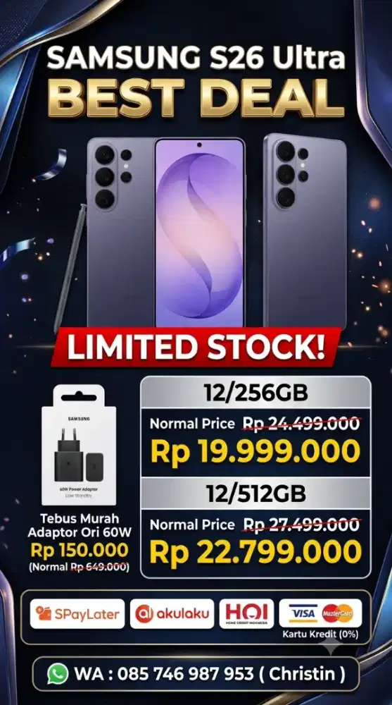 HARGA AMBYAR S26 ULTRA STOK TERBATAS