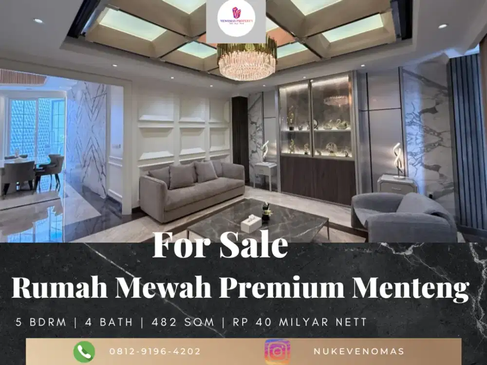 Dijual Rumah Mewah Premium Private Pool & Lift, Menteng Furnished