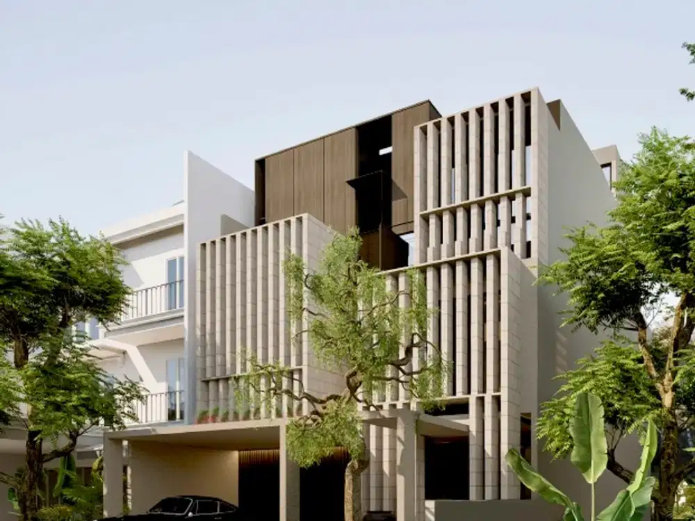 Rumah 3,5 Lantai 4+1 Kamar Utara Kolam Renang di Alam Sutera
