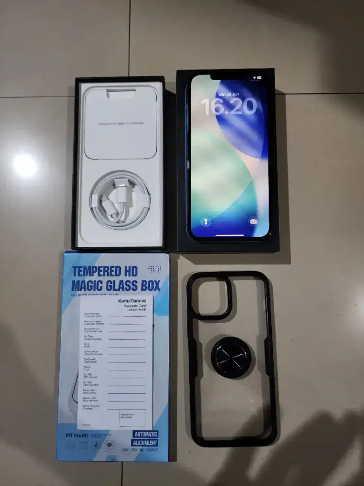 iPhone 12 Pro Max 512GB Ex iBox Fullset Warna Pasifik Blue