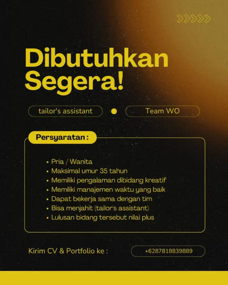 Lowongan kerja fresh graduate boleh