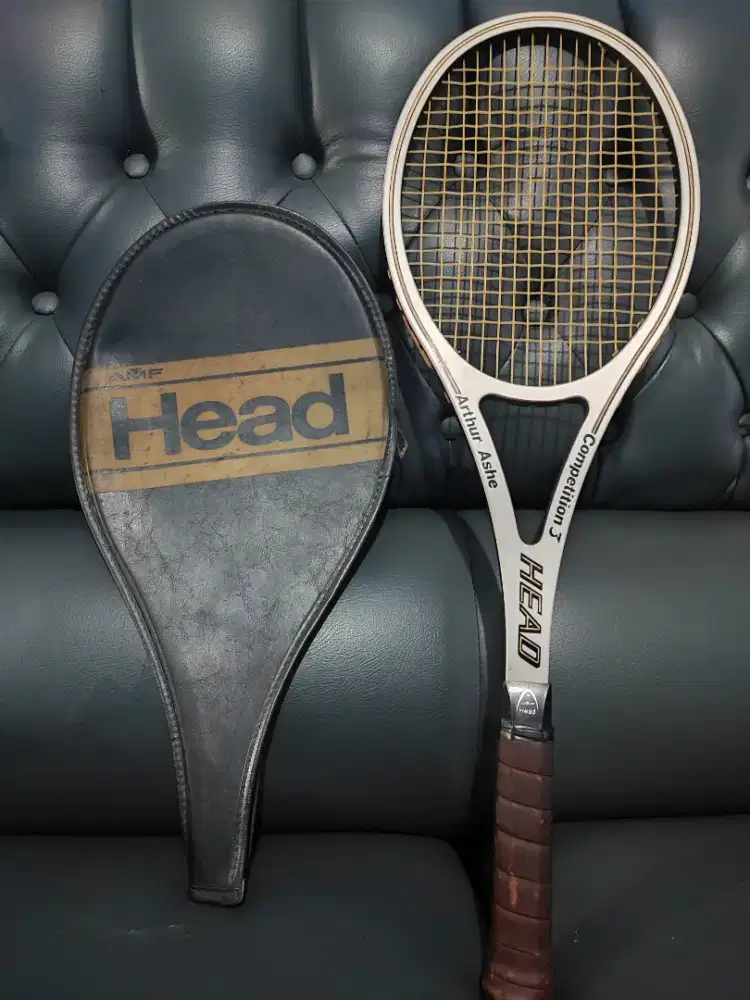 Raket Tenis Vintage AMF Head Competition 3 Arthur Ashe + Tas Ori
