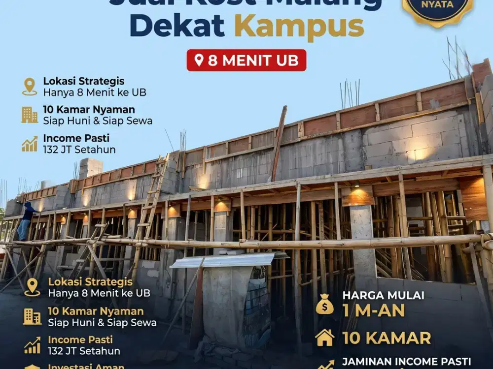 di jual kost  kampus UIN merjosari