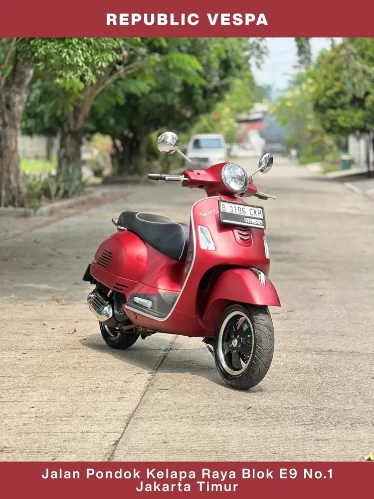 TERMURAH PIAGGIO VESPA GTS 150 IGET 4V ABS THN 2018 ROSSO MATT