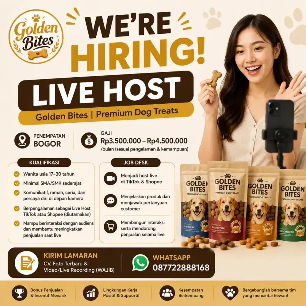 Live Host Shopee & Tiktok