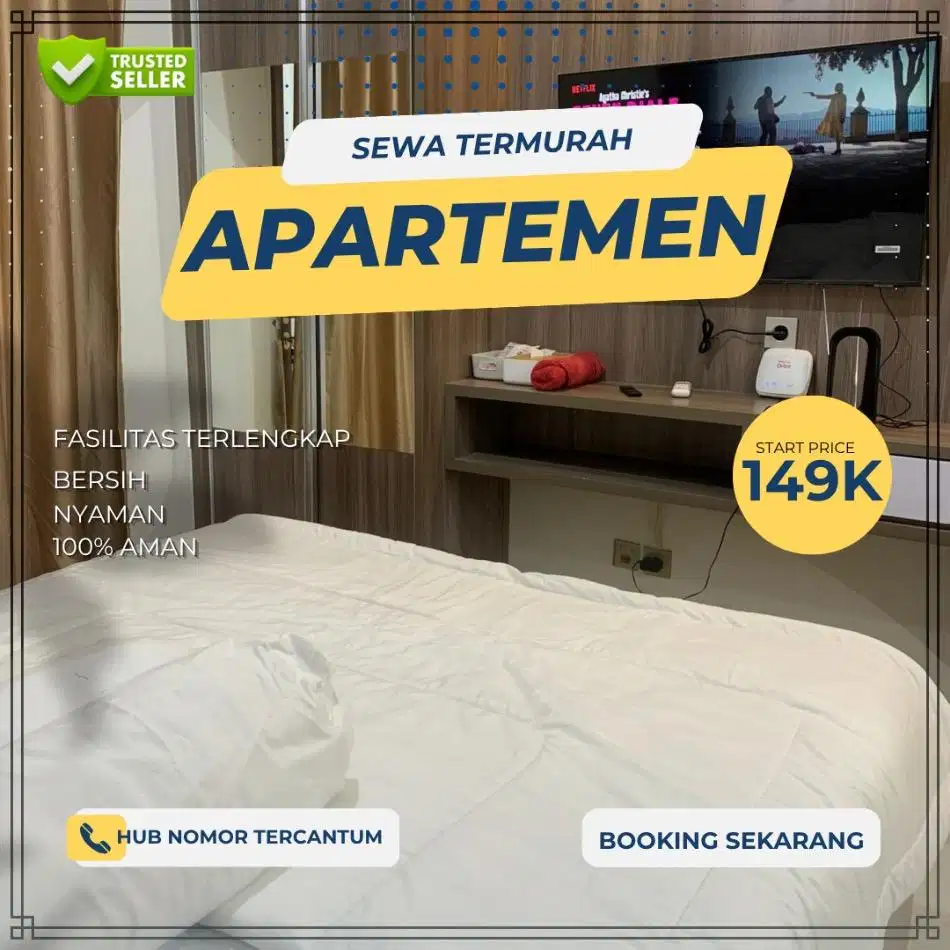 Disewakan Apartemen Treepark City Harian/Transit Termurah Tangerang