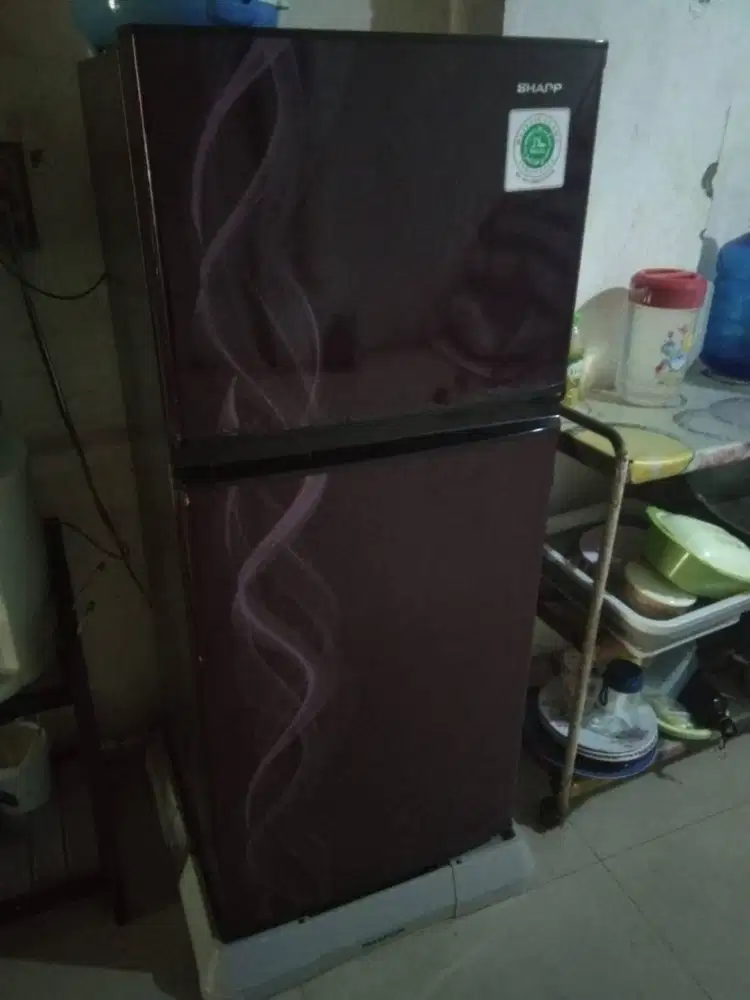 DIJUAL Kulkas 2 Pintu SHARP + Bonus Talanan Kulkas Maspion
