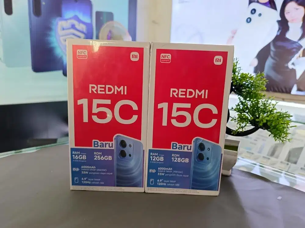 REDMI 15C 6/128 NEW BERGARANSI HARGA PROMO BISA KREDIT